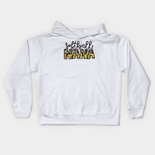 Softball Nana Leopard - Softball Nana Kids Hoodie